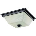 Brightbomb Wilkes Two Light Indoor Flush Ceiling Fixture; Gun Metal BR703962